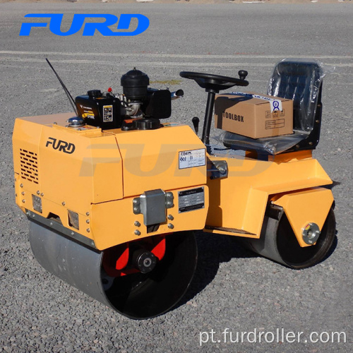 Compactador vibratório de rolo de roda de aço duplo não utilizado FYL-855